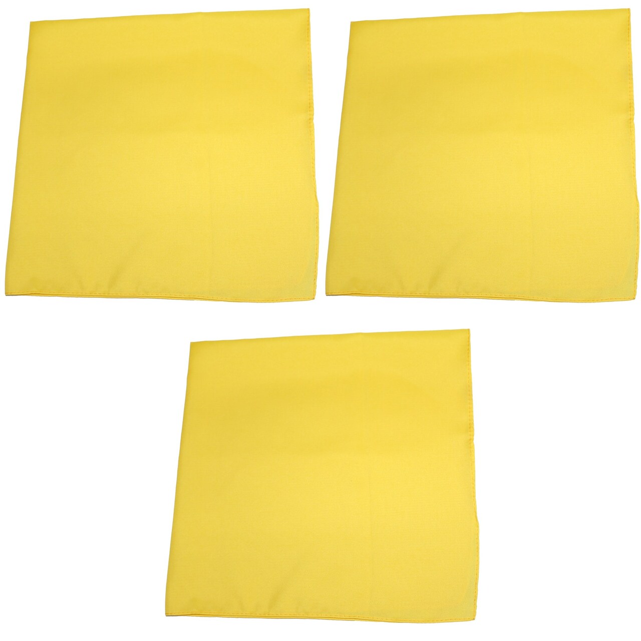 3 Pack Plain Polyester Bandanas Lightweight and Versatile Accessories